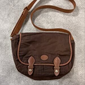 Longchamp Brown Nylon Messenger Bag